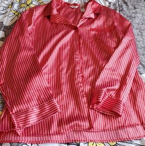 Striped silky pajama set